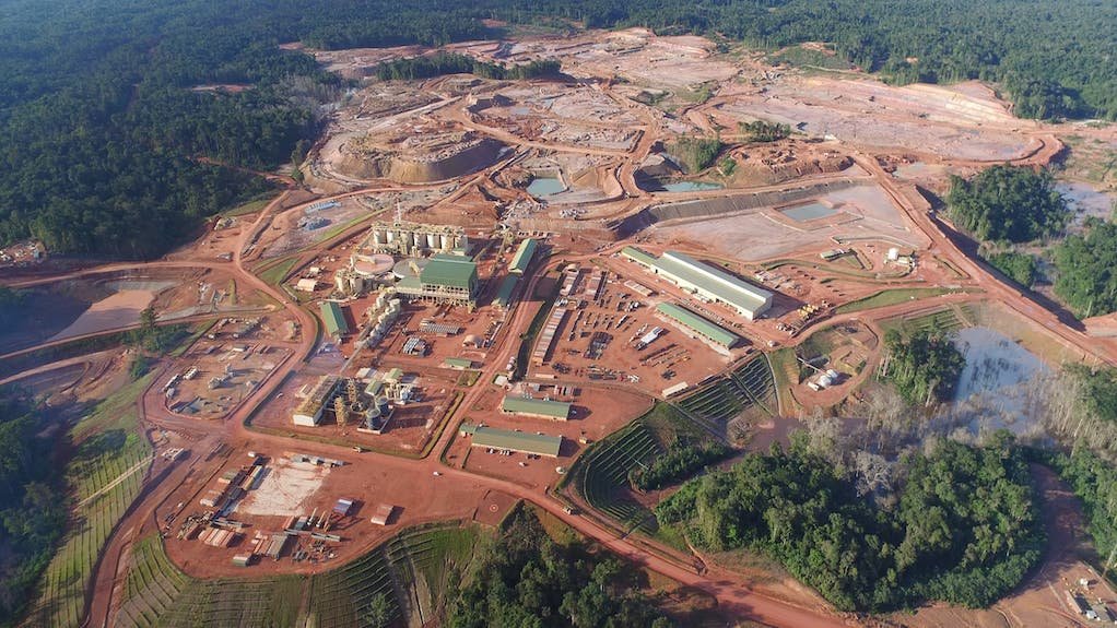 Aerial view of the Merian mine