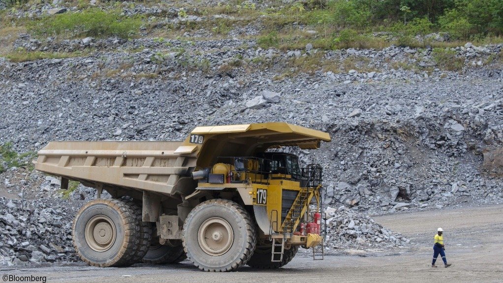 A mine truck at the Tarkwa operation in Ghana