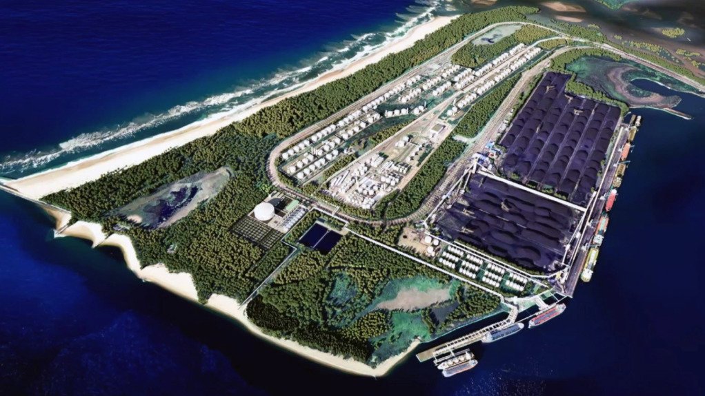 A rendering of the proposed Zululand Energy Terminal