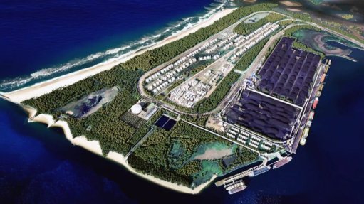 A rendering of the proposed Zululand Energy Terminal