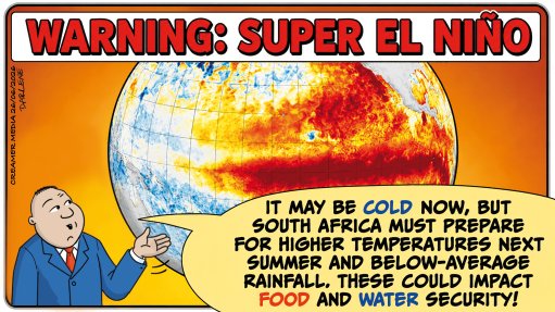 WEATHER WARNING: In early June, the World Meteorological Organi﻿sation confirmed that there were indications of a potentially strong El Niño event developing. Fuelled by unusually warm ocean waters in the tropical Pacific, these conditions are set to influence global temperature and rainfall patterns, increasing the risk of extreme weather over the coming months. For South Africa, that portends a possible drought, with implications for food prices and security.
