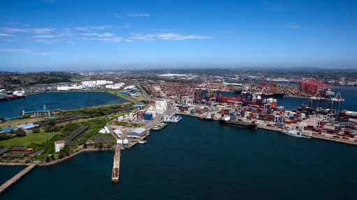 Aerial view of the Port of Durban