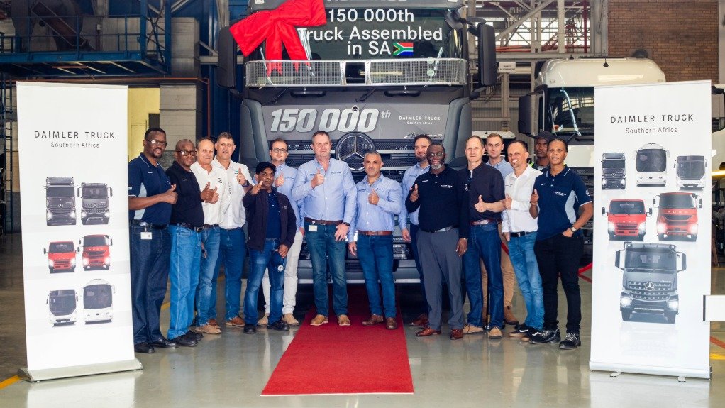 The 150 000th truck leaves the assembly plant