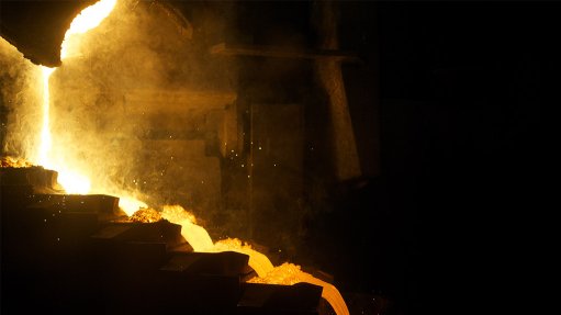 Gold pour at Red Lake in Canada
