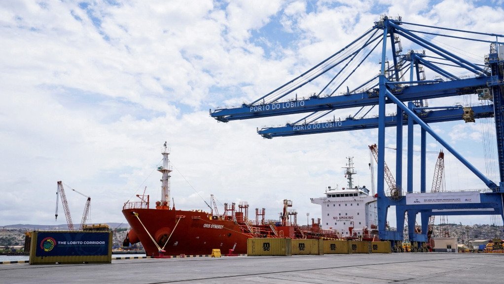 The cranes at the Lobito Port in Angola
