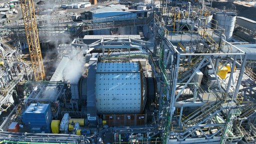 An image of the SAG mill at Rosh Pinah Zinc's project in Namibia 