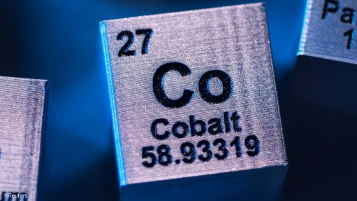 A block with the symbol, atomic number and mass number of cobalt 