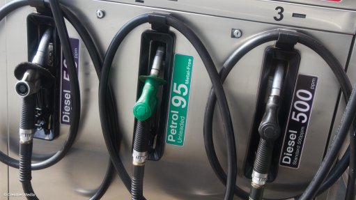 Fuel pumps at a filling station