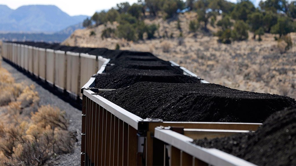 Coal in rail wagons