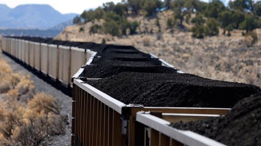 Coal in rail wagons
