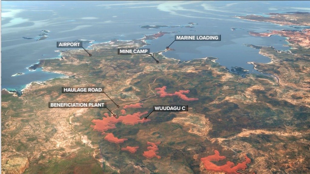 VBX's Wuudagu project location relative to other points of interest
