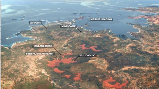 VBX's Wuudagu project location relative to other points of interest