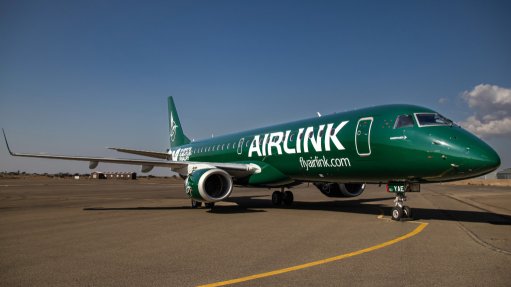 Airlink's ZS-YAE aircraft in green livery