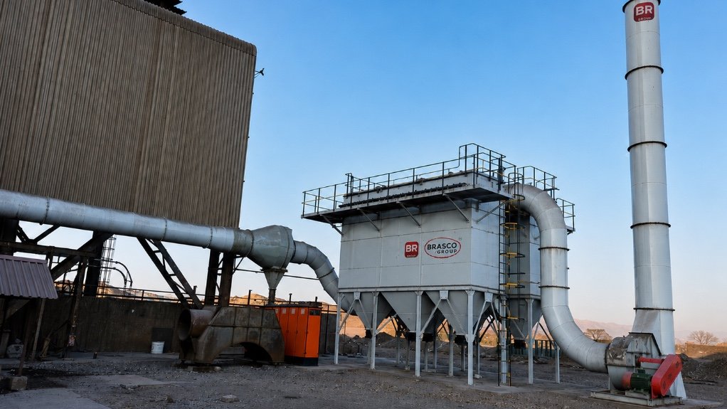 An image of a dust collector from Brasco Filtration at a client's site