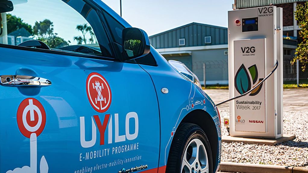 An EV charging station