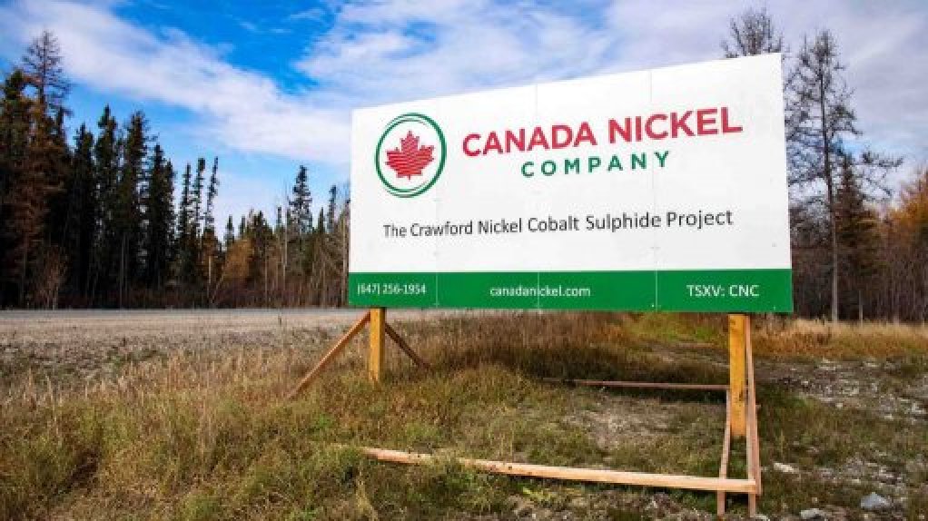 Canada Nickel's Crawford project sign