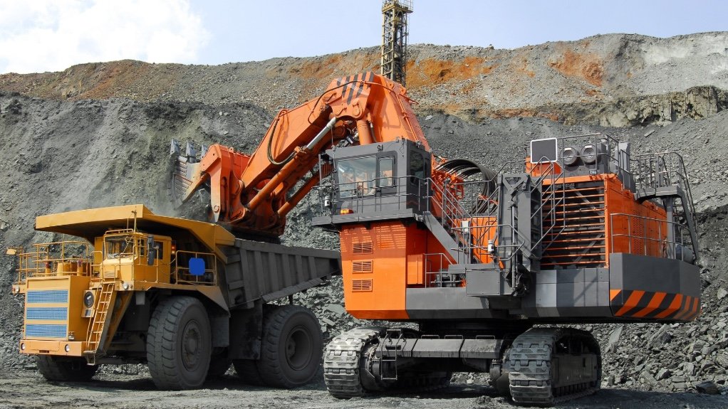 An image of iron-ore exploration taking place at a mine