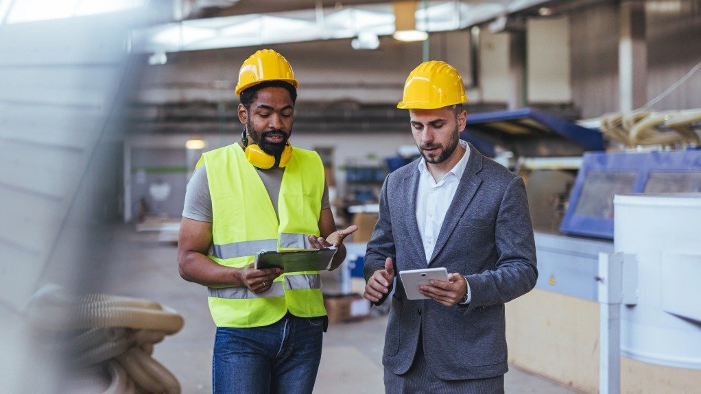 An image of project managers onsite