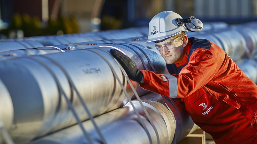 Hydro employee at aluminium smelting operation
