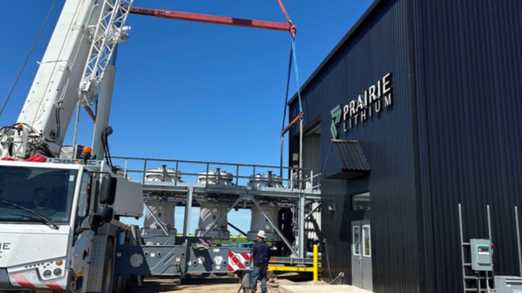 Four-column DLE at Prairie Lithium's site in Saskatchewan