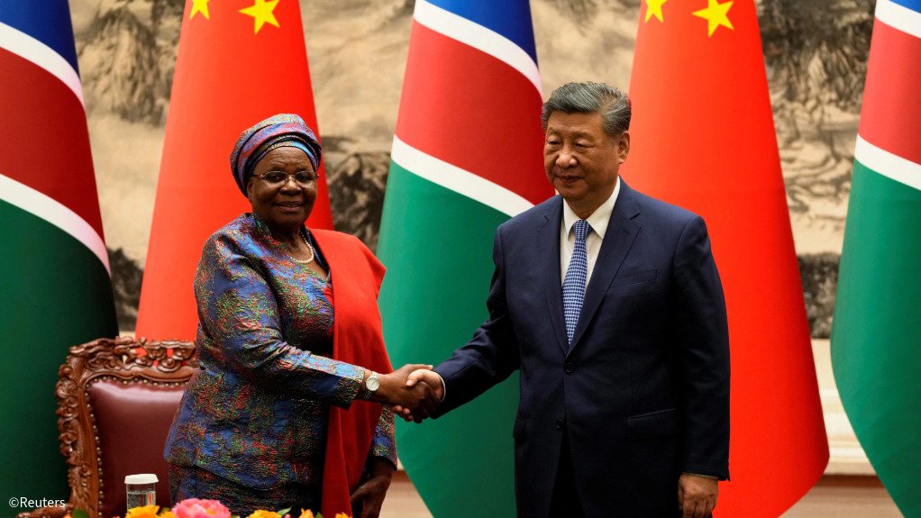 Namibian President Netumbo Nandi-Ndaitwah and Chinese President Xi Jinping