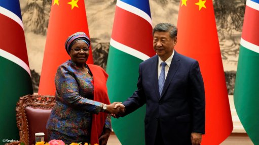 Namibian President Netumbo Nandi-Ndaitwah and Chinese President Xi Jinping