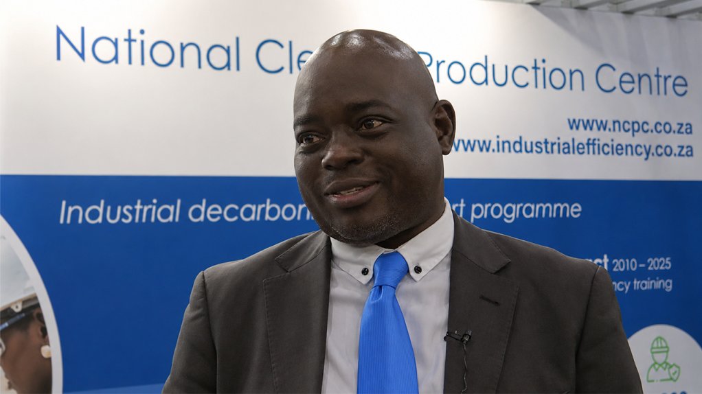 NCPC-SA programme manager Ndivhuho Raphulu speaks to Engineering News at the Manufacturing Indaba about improving resource efficiency in manufacturing at the Manufacturing Indaba.