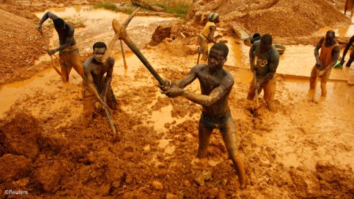 Artisanal miners in Ghana