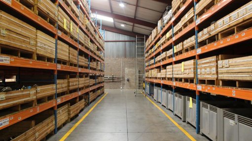 The above image depicts KSB Pumps & Valves manufacturing plant shelves