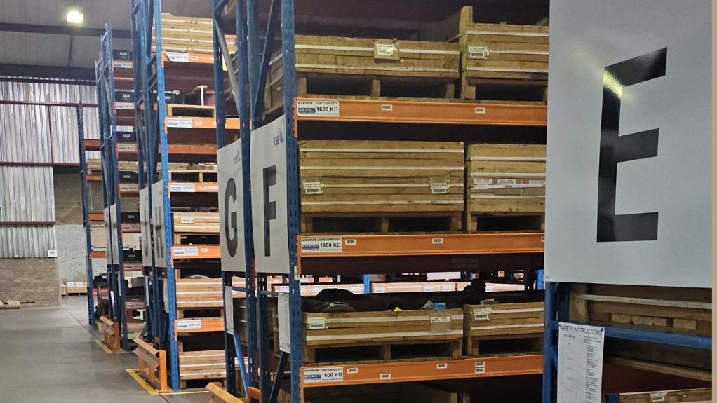 The above image depicts KSB Pumps & Valves manufacturing plant shelves