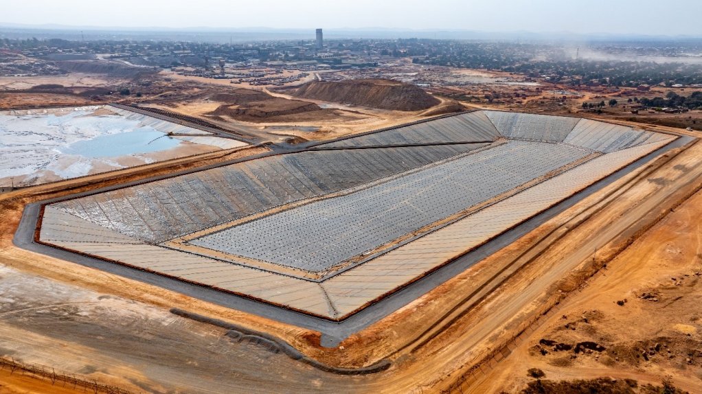 Aerial view over Kipushi’s newly expanded tailings storage facility. The Kipushi Mine has the smallest tailings storage facility of any major base metal mine globally.