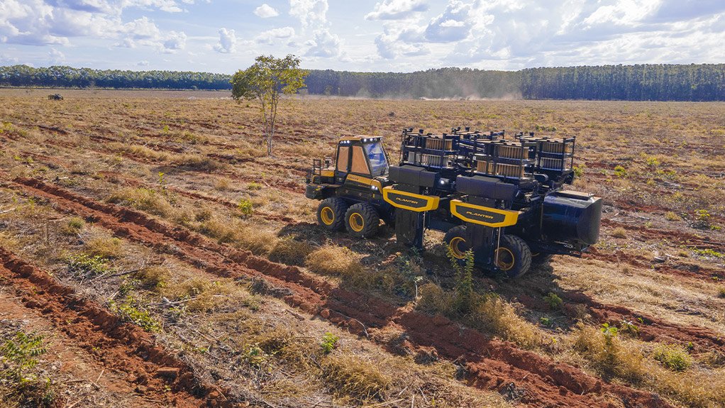 Image of a Buffalo Planter forestry tree planting machine in a field