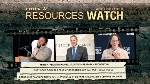This week: Mintek targeting global flotation research recognition; First doré gold bar pour at DRDGOLD’s new Far West smelt house and, Expansion plans pointing to 75% increase in Sibanye-Stillwater’s chrome volumes
