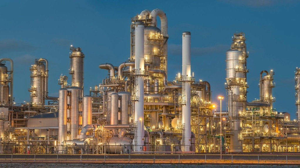 An image of a petrochemicals factory