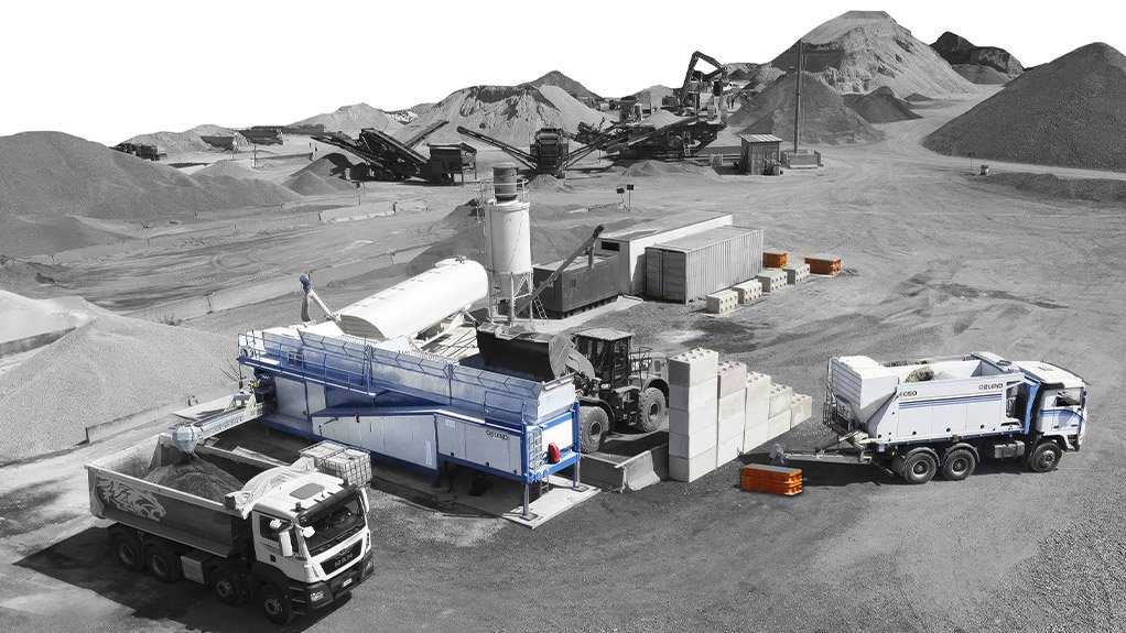 A Blend mobile batching plant set up on-site to produce high quality concrete efficiently, reducing transport costs and improving project flexibility