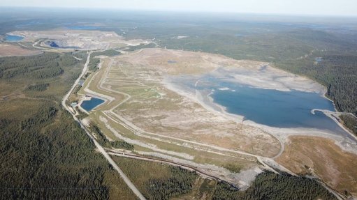 Tailings facilities at the Troilus mine