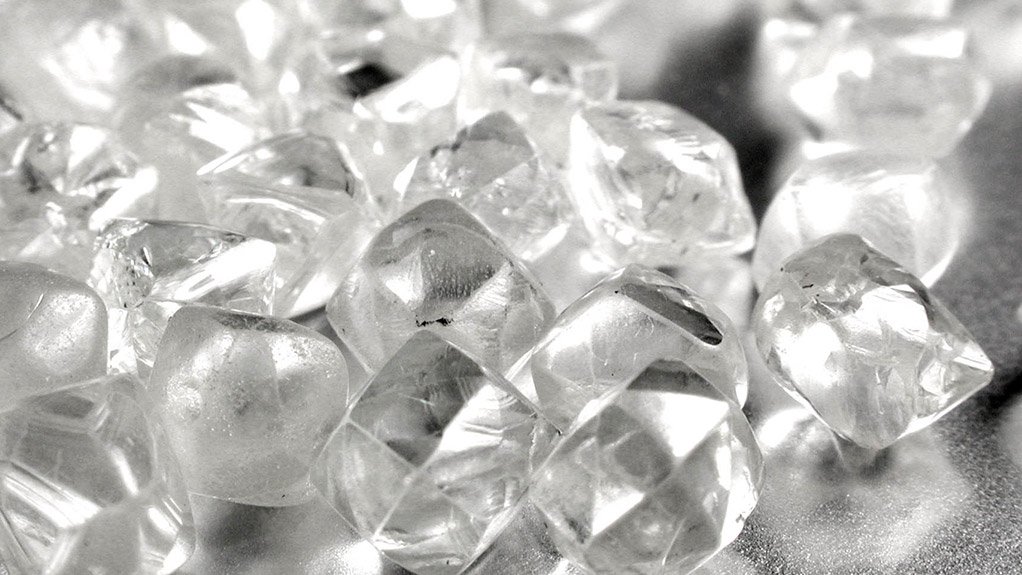 Rough diamonds recovered by De Beers