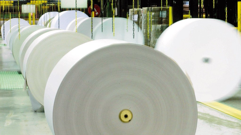 Rolls of paper produced at Mondi's Richards Bay plant