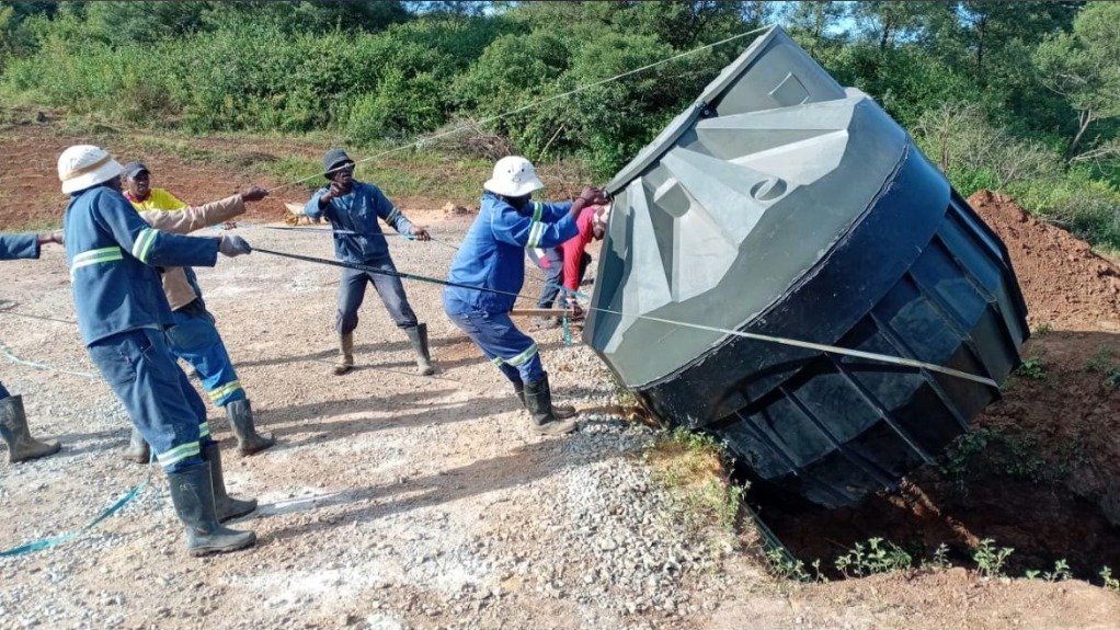 An image of installing a biogas system