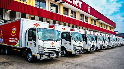 The CNG delivery trucks