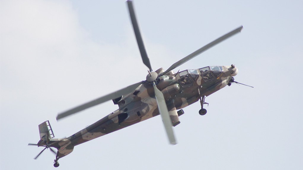 A Rooivalk helicopter