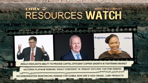 This week: Anglo highlights ability to provide capital efficient copper growth in tightening market; Valterra Platinum remains ‘highly confident’ in ‘robust outlook’ for PGM demand and, Decarbonisation reinforcing demand for Kumba Iron Ore‘s high grade, lump products