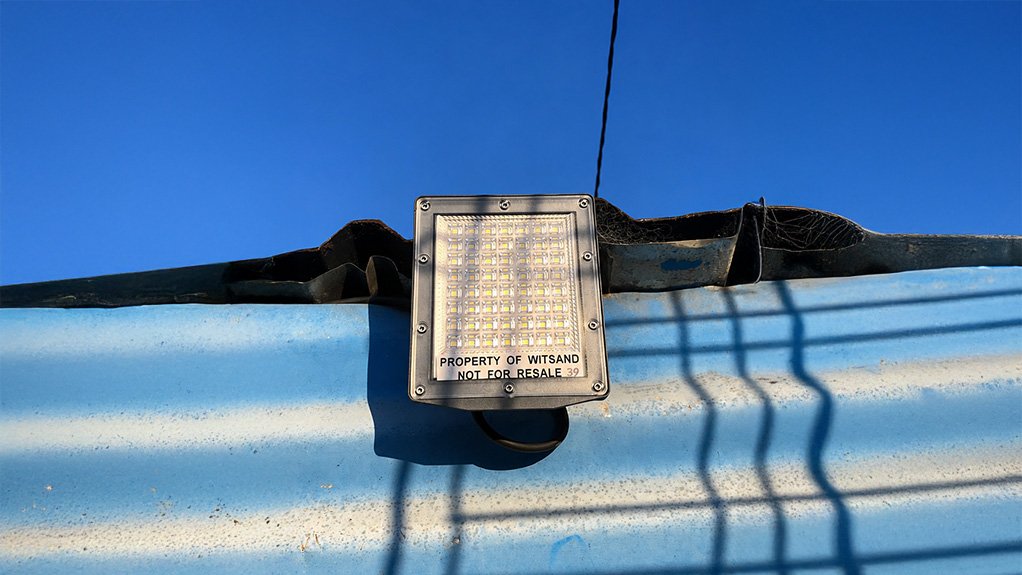 One of the solar lights installed in Witsand
