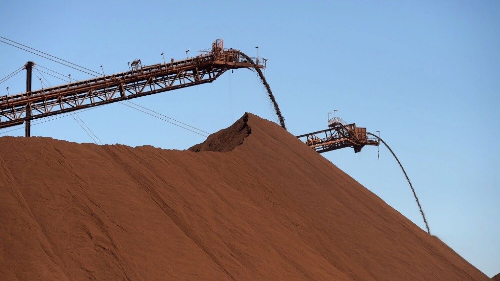 An iron-ore stockpile