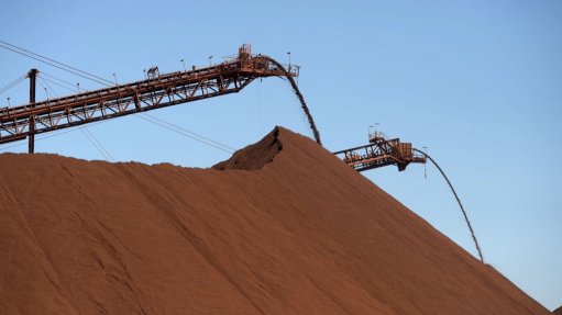 An iron-ore stockpile