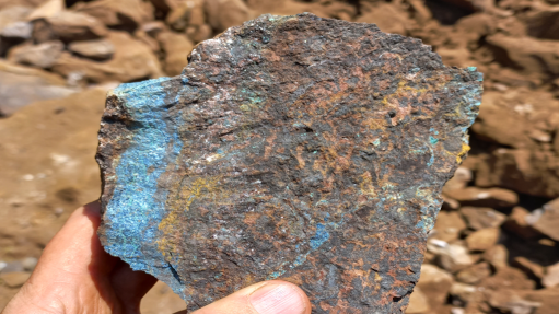 Copper/gold sample from the Silverking mine
