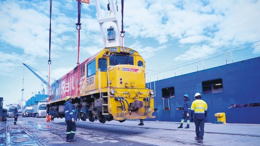 LOCOMOTIVE DELIVERY: Private railways company Traxtion has taken delivery of the first eight of 46 Wabtec C28 locomotives it is buying from KiwiRail in New Zealand for R1.8-billion. The shipment through the Port of Durban this month is the first of four planned shipments over the next two years. The procurement comes as South Africa undertakes market reforms aimed at increasing private sector participation in freight rail.
