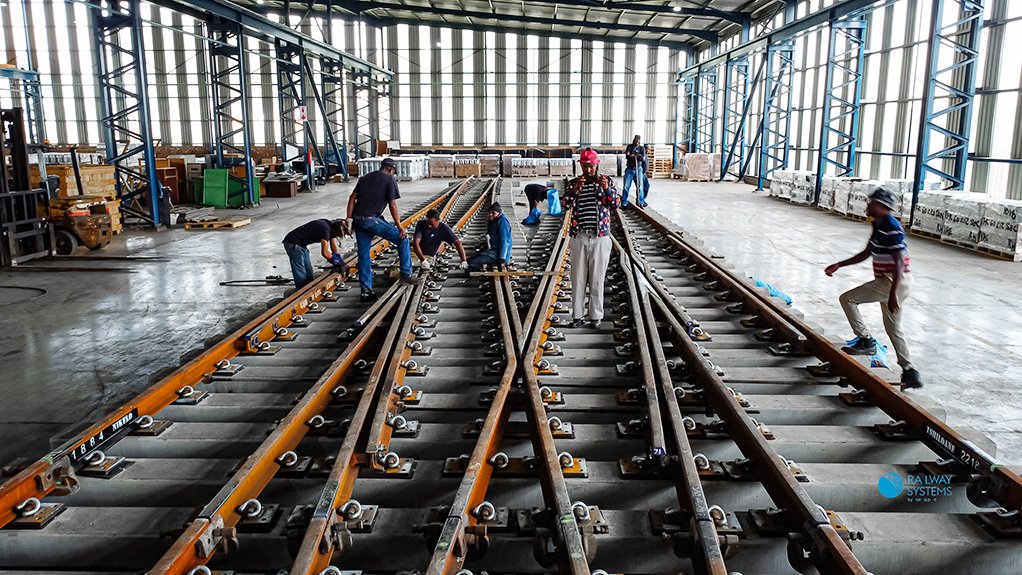 Maziya General Services inspecting the completed diamond rail crossing