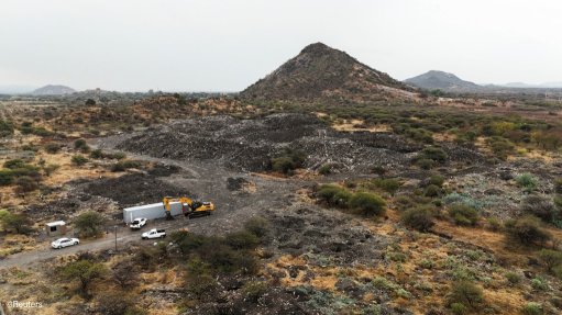 The site of the mine dump collapse in Rustenburg