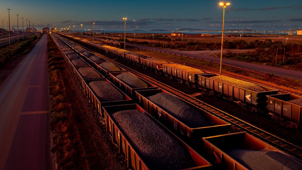 Iron-ore in rail wagons